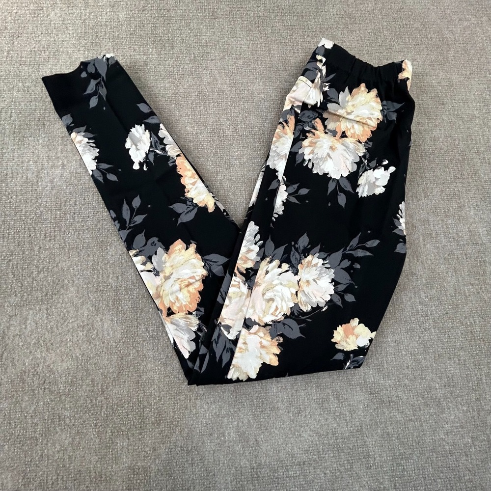 Isaac Mizrahi Live Pants Womens 0T Multicolor Floral Cotton Stretch Skinny Leg